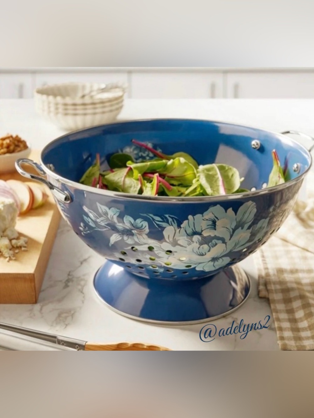 🌺 New Pioneer Woman Delilah 5-quart Metal Steel Colander!